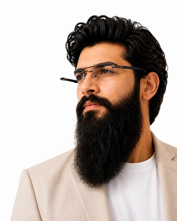 QUICKSTYLE_Rimless_Rectangle_Double_bar_Frame