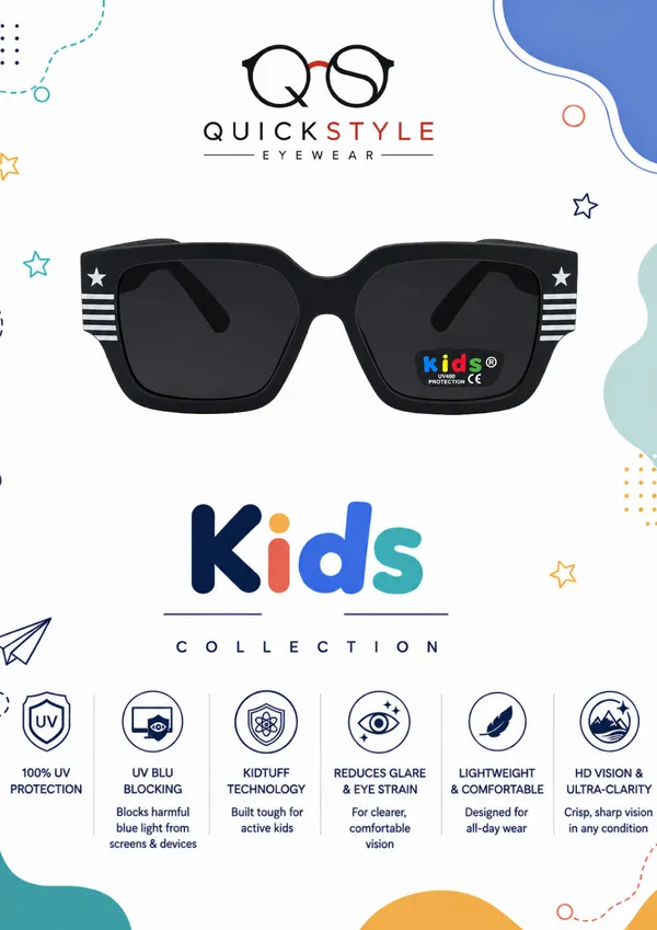 Quickstyle_Eyewear_Kids_Retro_Sunglasses_Oversized_Age_5Y_to_12Y;_UV_Protection;_Bold_&_Stylish_(Neon_Green)