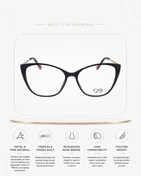 Quickstyle_Black_Gold_TR90_Cateye_Frame_51_Women
