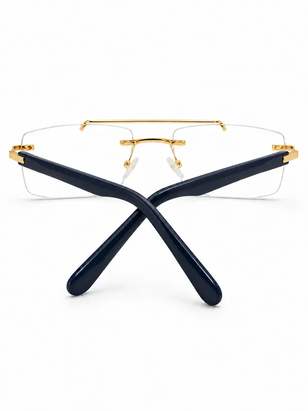 Quickstyle_Rimless_Rectangle_Double_Bar_Frame_Golden