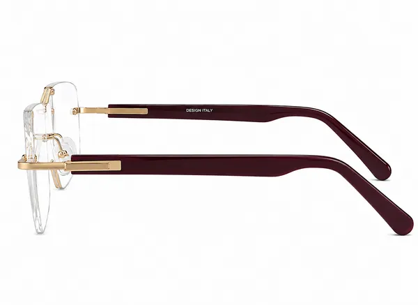 Quickstyle_Rimless_Rectangle/_Avaitor_Double_Bar_Frame_Golden