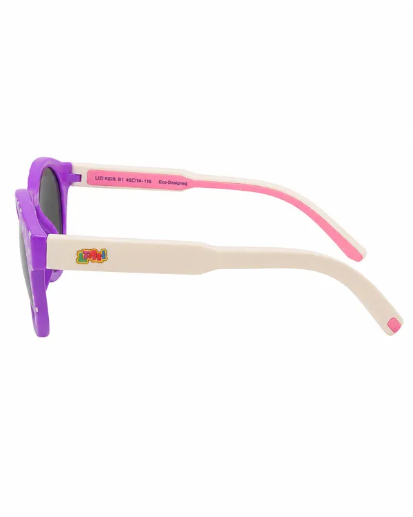 Quickstyle_Eyewear_Kids'_Blue-Blocking_Sunglasses,_Purple_with_White_Polka_Dot,_Round_Frame,_Ages_4-12Y
