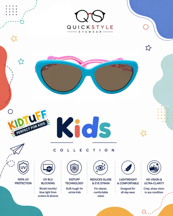 Quickstyle_Eyewear_Kids'_Cat-Eye_Sunglasses,_Blue_&_Pink,_100%_UV_Protection,_Ages_4-12Y