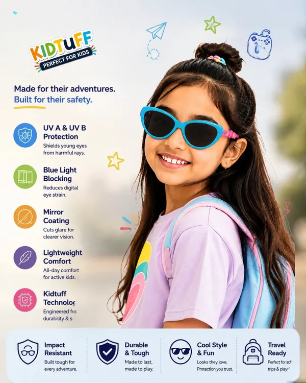 Quickstyle_Eyewear_Kids'_Cat-Eye_Sunglasses,_Blue_&_Pink,_100%_UV_Protection,_Ages_4-12Y