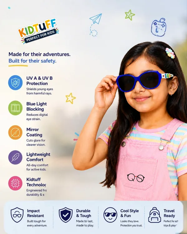 Quickstyle_Eyewear_Alphabet_Block_Kids'_Sunglasses,_Blue_&_white_Age_5-12Y