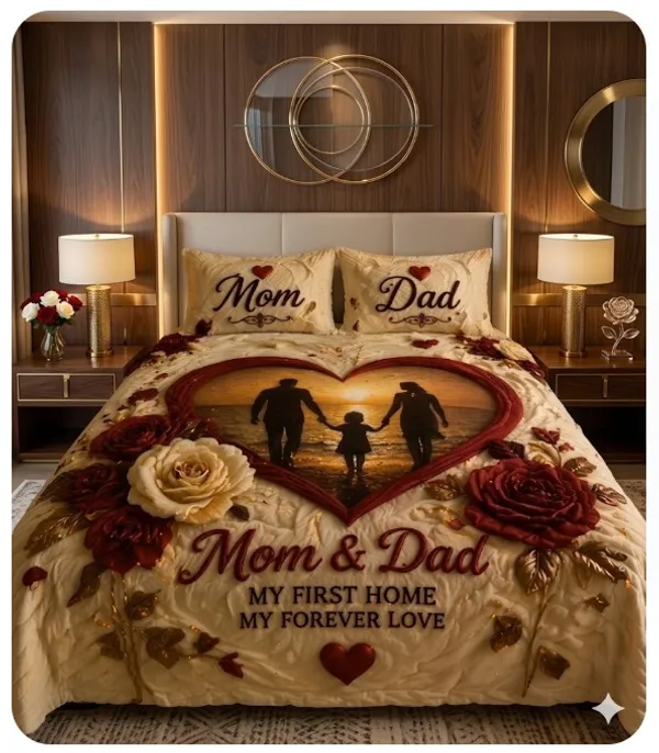 11D_Printed_Glace_Cotton_Mom_And_Dad_Heart_Print_Bedsheet_Set