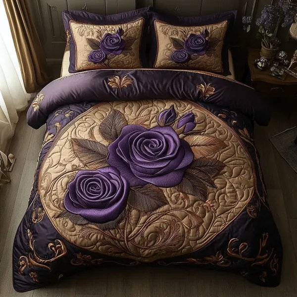 11D_Printed_Glace_Cotton_Quilted_Floral_Bedsheet