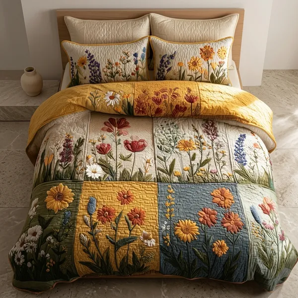 11D_Printed_Glace_Cotton_Floral_Patchwork_Quilted_Bed_Cover
