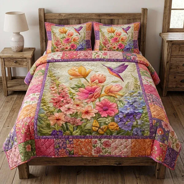 11D_Printed_Glace_Cotton_Quilted_Floral_Patchwork_Bedsheet