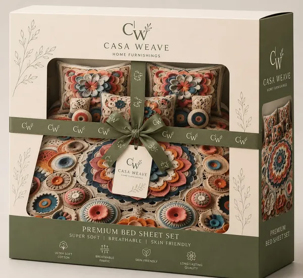 11D_Printed_Glace_Cotton_Bohemian_Floral_Pattern_Bedsheet_Set