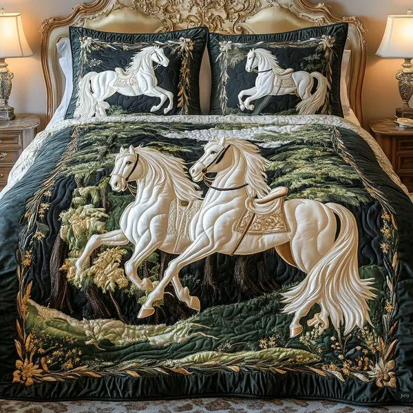 11D_Printed_Glace_Cotton_Equestrian_Quilted_Horse_Print_Bedsheet