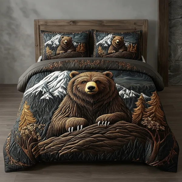 11D_Printed_Glace_Cotton_Bear_Mountain_Print_Bedsheet