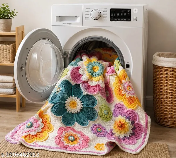 11D_Printed_Glace_Cotton_Bohemian_Multicolour_Textured_Floral_Bedsheet