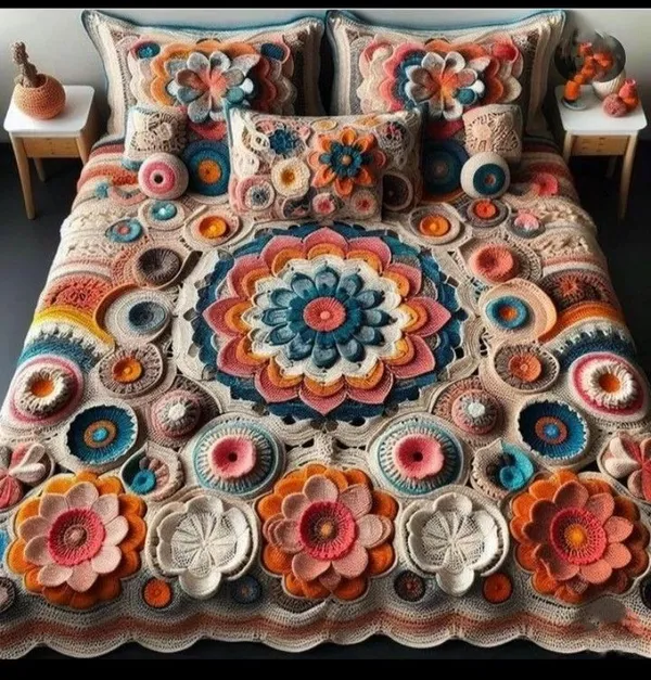 11D_Printed_Glace_Cotton_Bohemian_Floral_Pattern_Bedsheet_Set