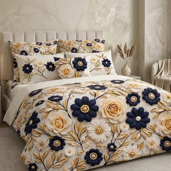 11D_Printed_Glace_Cotton_Floral_Print_Bedsheet_Set