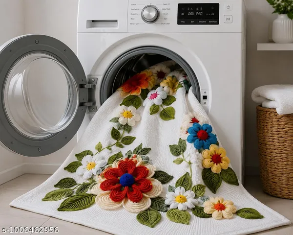 11D_Printed_Glace_Cotton_White_Textured_Floral_Applique_Bedsheet