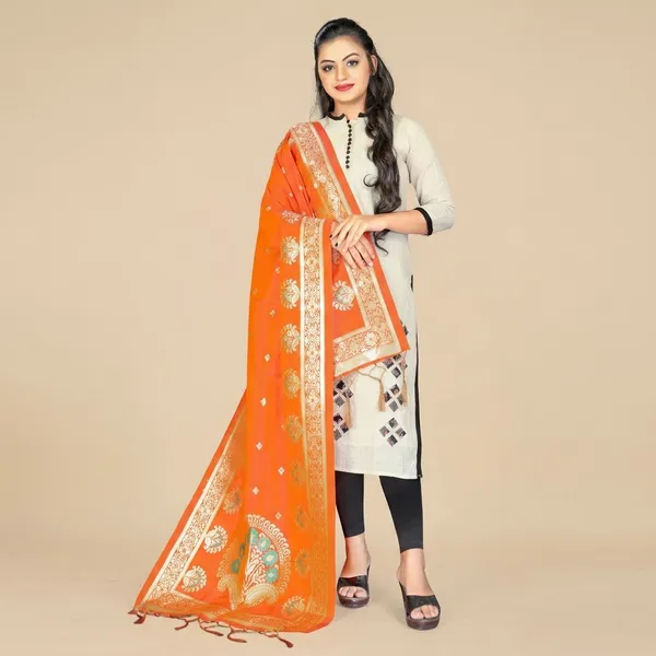 Orange_Threads_Jacquard_Self_Design_Dupatta_For_Women