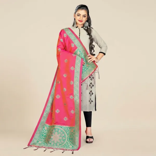 Pink_Threads_Jacquard_Self_Design_Dupatta_For_Women