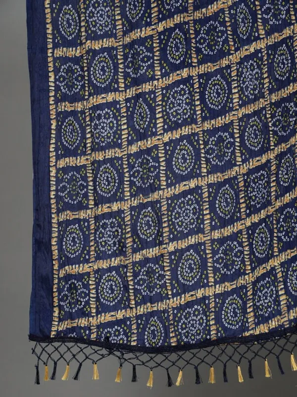 Navy_Blue_Chinon_Crushed_Bandhani_Printed_Dupatta_With_Tassels_For_Women