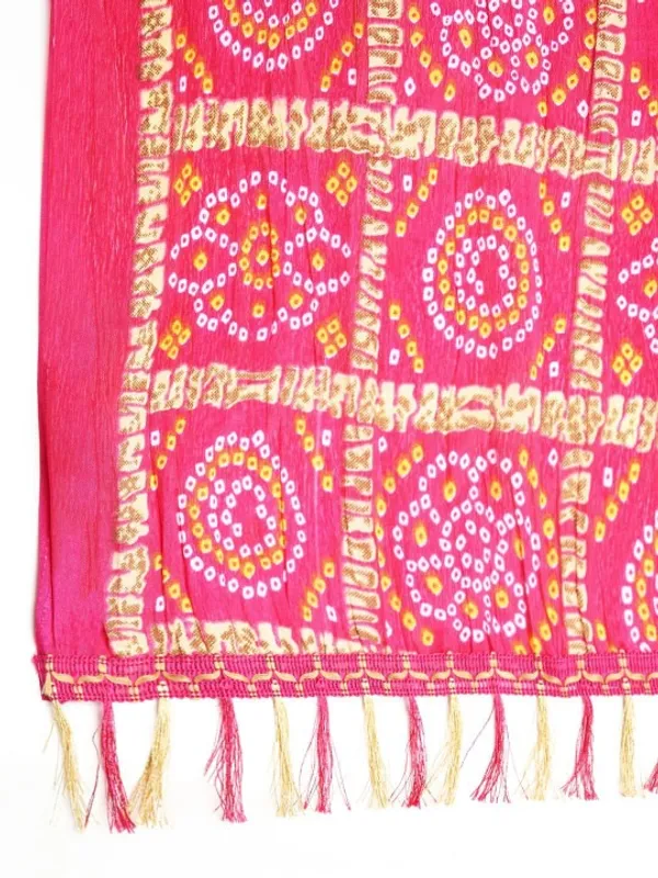 Pink_Chinon_Crushed_Bandhani_Printed_Dupatta_With_Tassels_For_Women