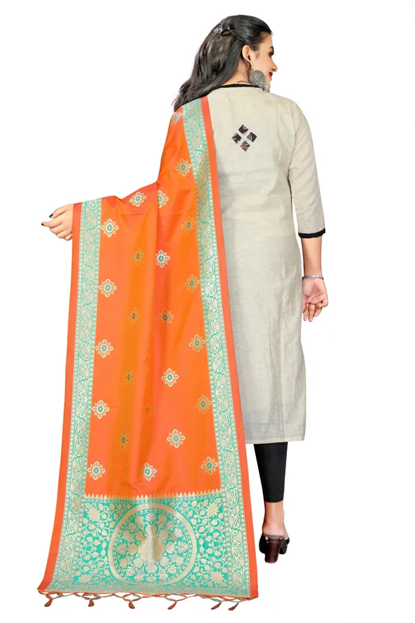 Orange_Threads_Jacquard_Self_Design_Dupatta_For_Women