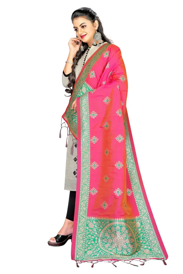 Pink_Threads_Jacquard_Self_Design_Dupatta_For_Women