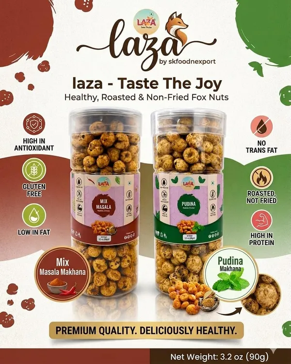 Laza_Pudina_And_Mix_Masala_Roasted_Makhana_Combo_Pack_Of_2_-_(90_gms_each)