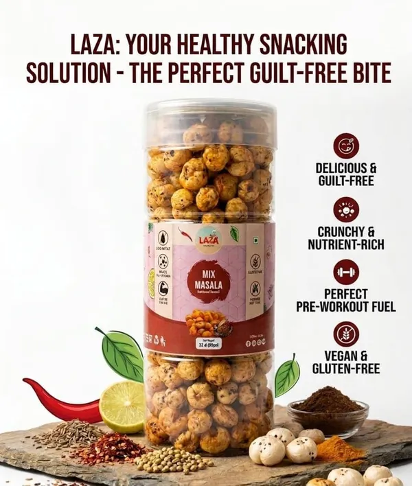 Laza_Pudina_And_Mix_Masala_Roasted_Makhana_Combo_Pack_Of_2_-_(90_gms_each)
