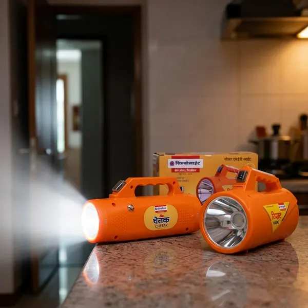 Silvolite_Chetak_4V_Lead_Acid_Orange_Torch_And_Virat_Orange_Rechargeable_Torch_Light_6V_With_Solar_Panel
