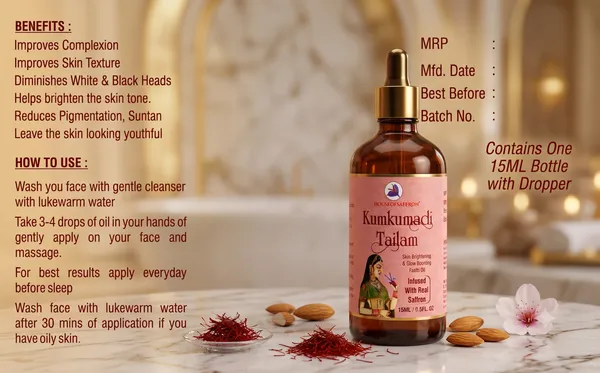 15_Ml_Kumkumadi_Tailam_Infused_With_Original_Saffron_Threads