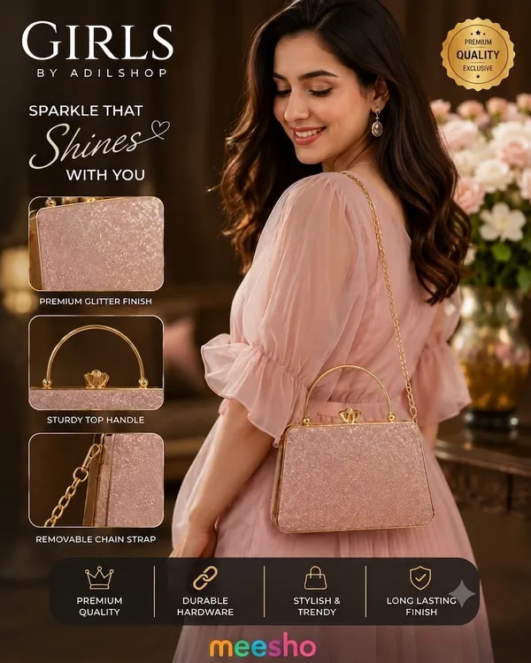 Rose_Gold_Glitter_Pu_Leather_Top_Handle_Clutch_Bag_For_Women
