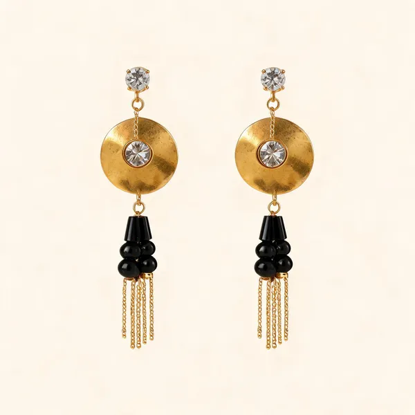 Gold_Tone_Alloy_Black_Beaded_Circular_Drop_Earrings_For_Women_Pack_Of_2