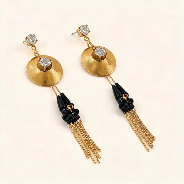 Gold_Tone_Alloy_Black_Beaded_Circular_Drop_Earrings_For_Women_Pack_Of_2