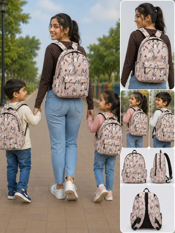 Pink_Polyester_Animal_Print_Backpack_For_Women