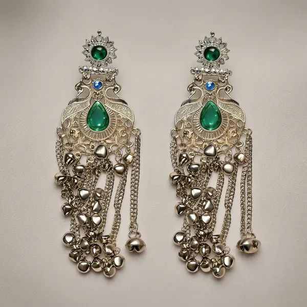 Silver_Tone_Alloy_Green_Stone_Floral_Chandelier_Earrings_For_Women