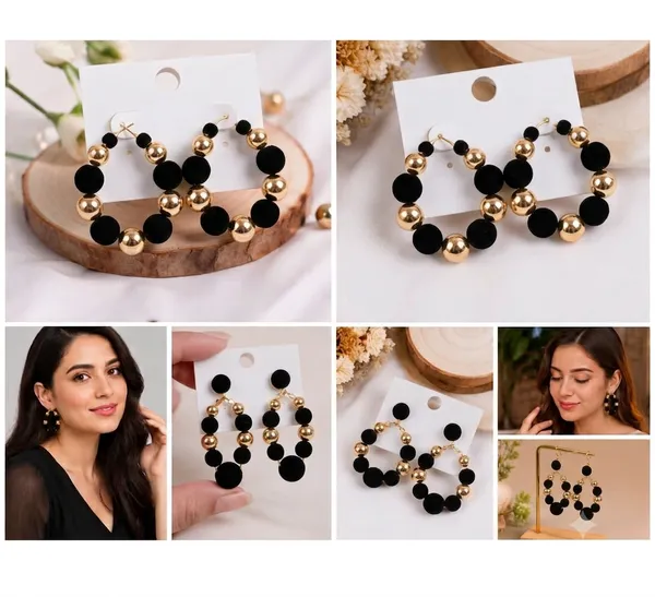 Black_Alloy_Beaded_Open_Hoop_Earrings_For_Women_Pack_Of_2