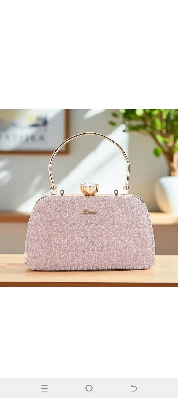Rose_Gold_Glitter_Pu_Leather_Top_Handle_Clutch_Bag_For_Women