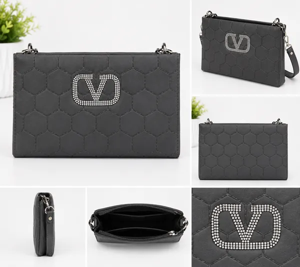 Black_Pu_Leather_Quilted_Rhinestone_Clutch_Bag_For_Women