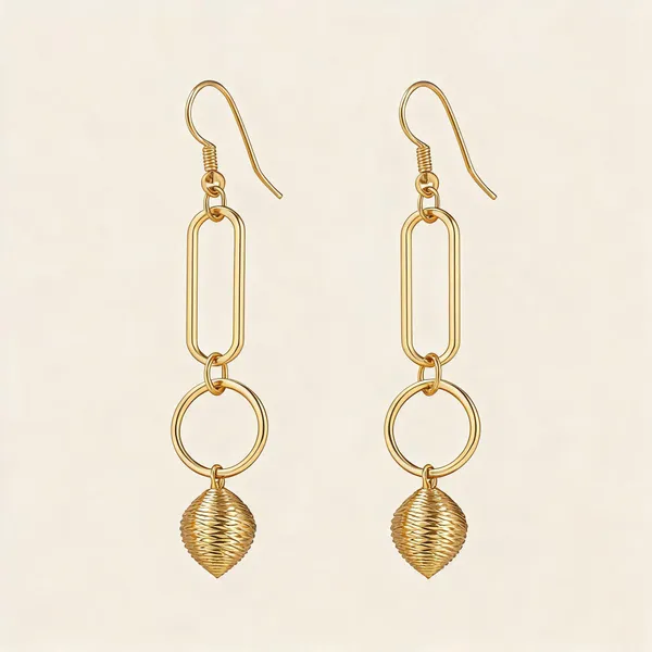 Gold_Alloy_Oval_Link_Geometric_Drop_Earrings_For_Women_Pack_Of_2