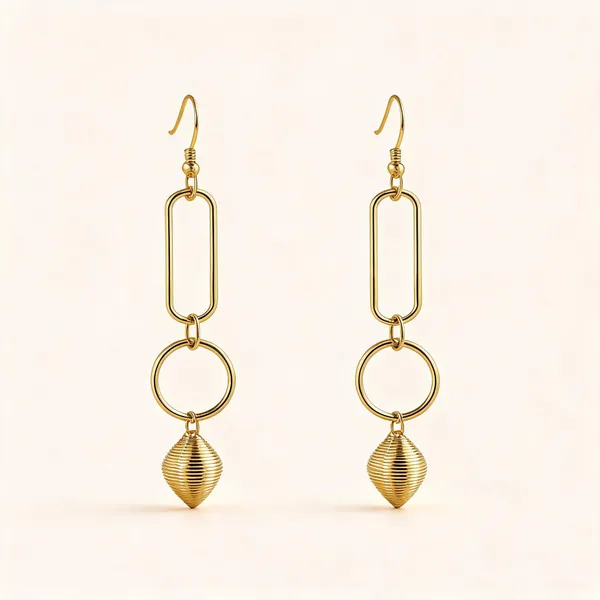Gold_Alloy_Oval_Link_Geometric_Drop_Earrings_For_Women_Pack_Of_2