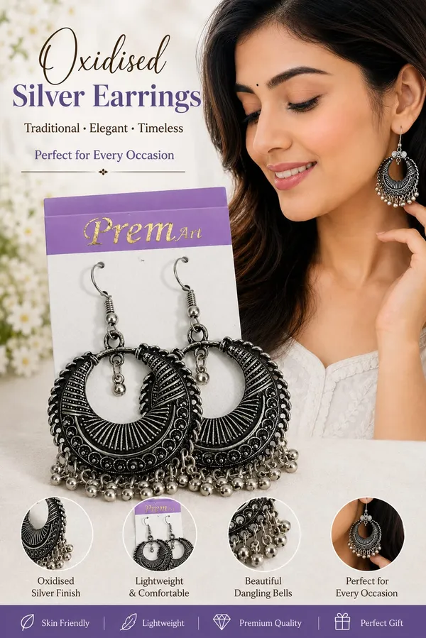 Silver_Oxidised_Alloy_Circular_Chain_Drop_Earrings_For_Women_Pack_Of_2