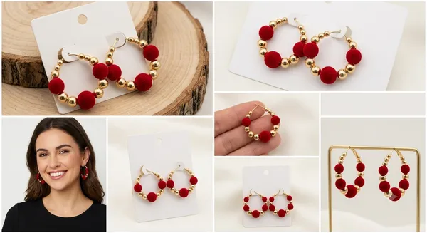 Red_Alloy_Beaded_Open_Hoop_Earrings_For_Women_Pack_Of_2