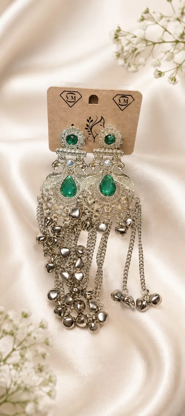 Silver_Tone_Alloy_Green_Stone_Floral_Chandelier_Earrings_For_Women