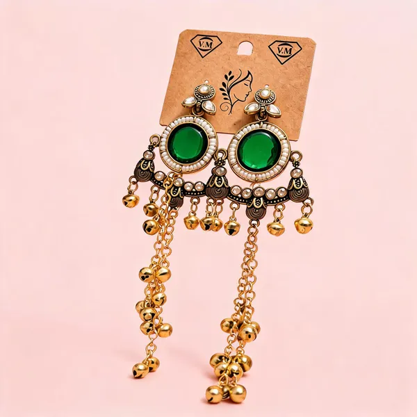 Green_Gold_Tone_Alloy_Round_Stone_Dangle_Earrings_For_Women_Pack_Of_2