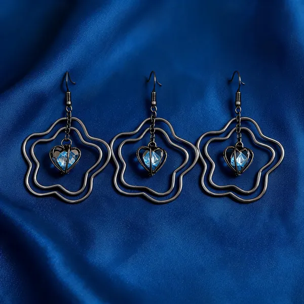 Silver_Alloy_Floral_Heart_Drop_Earrings_For_Women_Pack_Of_3