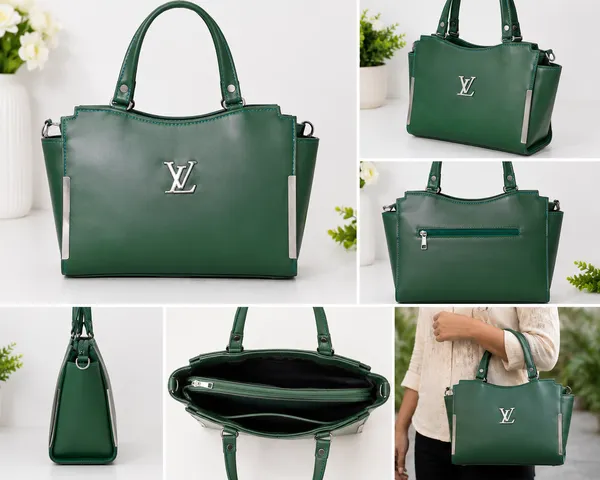 Green_Pu_Leather_Structured_Logo_Tote_Handbag_For_Women