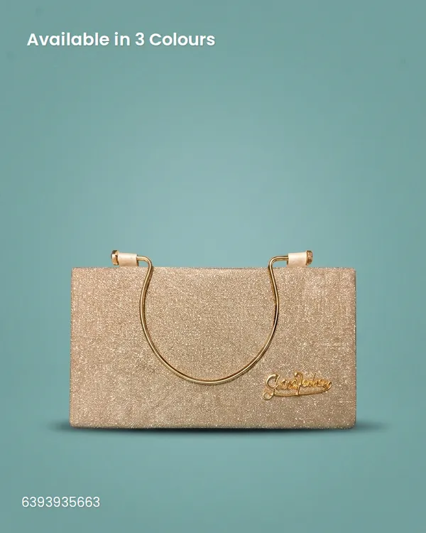 Gold_Glitter_Pu_Leather_Metal_Handle_Clutch_Bag_For_Women