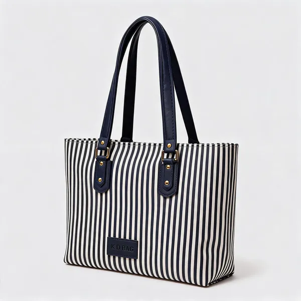 Black_White_Pu_Leather_Striped_Tote_Bag_For_Women