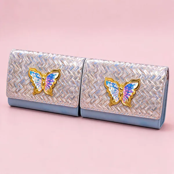 Silver_Pu_Leather_Butterfly_Embellished_Clutch_Bag_For_Women_Pack_Of_2