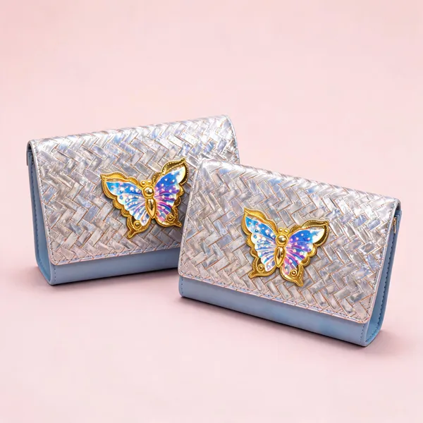 Silver_Pu_Leather_Butterfly_Embellished_Clutch_Bag_For_Women_Pack_Of_2